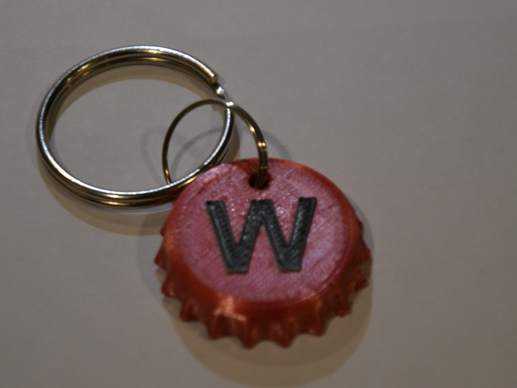 Monogrammed Bottlecap Keychains