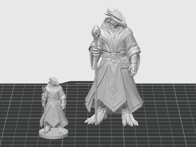 Zauberer Dragonborn D&D Miniatur (50 & 120mm)