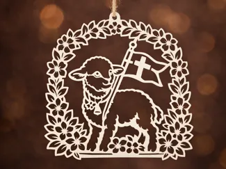 Easter Lamb with Cross Flag 2