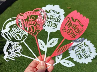Mother's day flower pin for bouqet / flower pot 