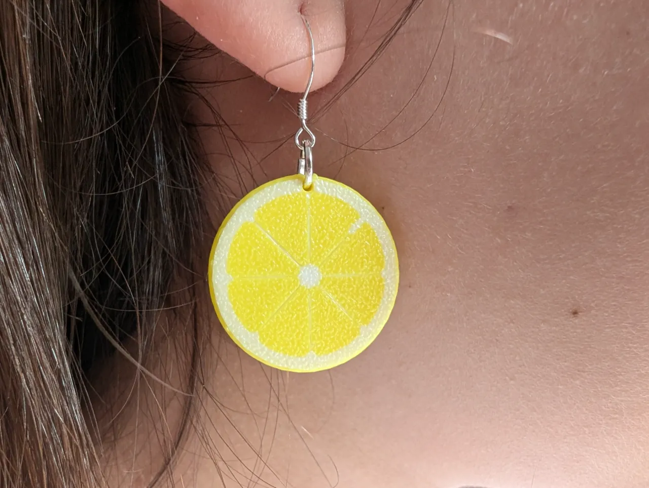 Lemon earrings Fruit Collection "El limón" view 2
