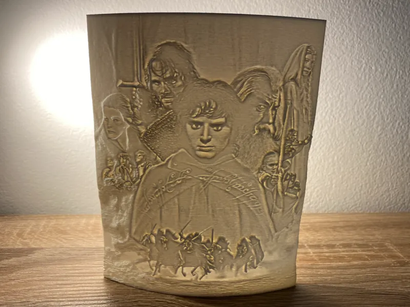 The Lord of the Rings: Fellowship Lithophane