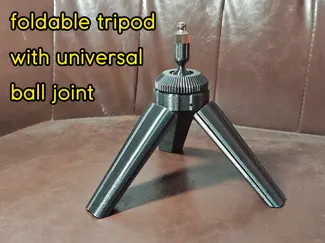 foldable tripod with universal ball joint