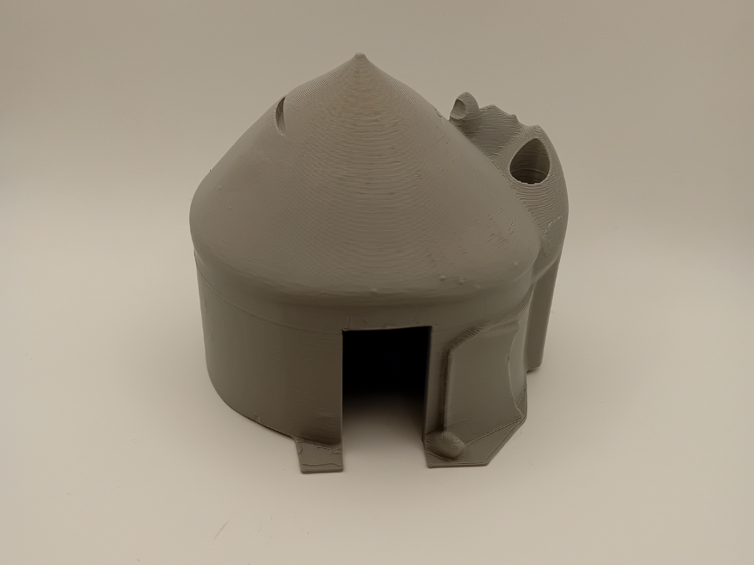 Basic mud hut for 28mm wargames- African mud house