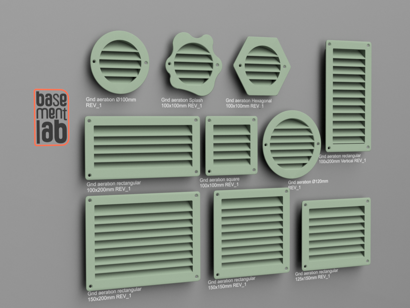Air Ventilation Grid Collection and Customizable
