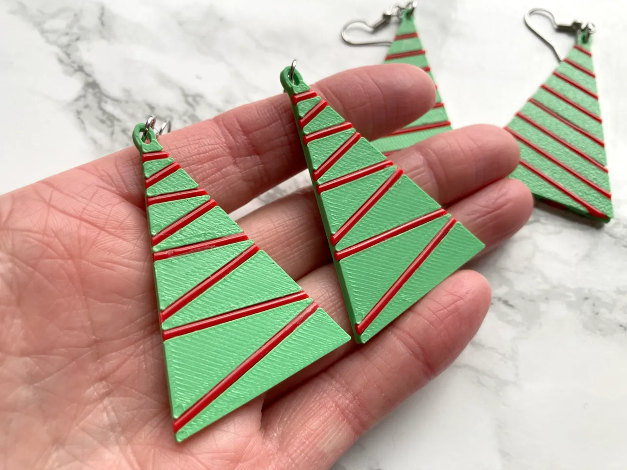 Christmas Tree Filament Earrings - 2 Styles view 3