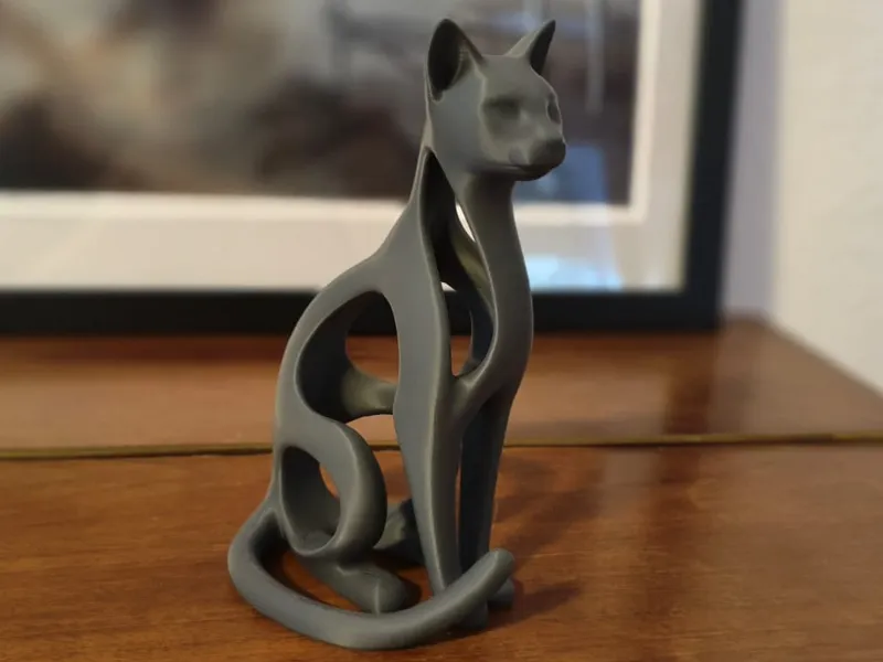 Elegant Hollow Design Cat Sculpture