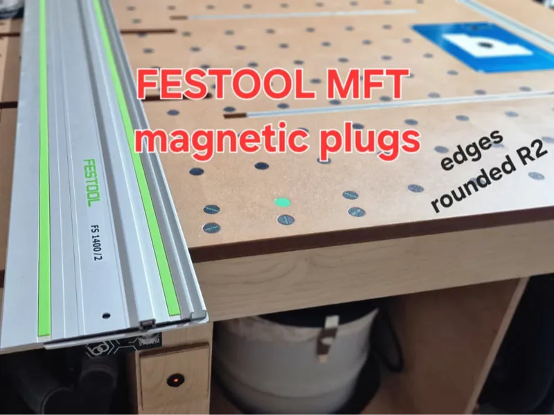Magnetic plugs for Festool MFT Table+magnet holder