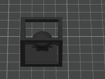 person inside a box