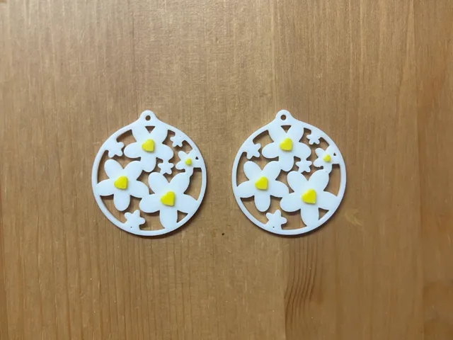 Flower Heart Earrings