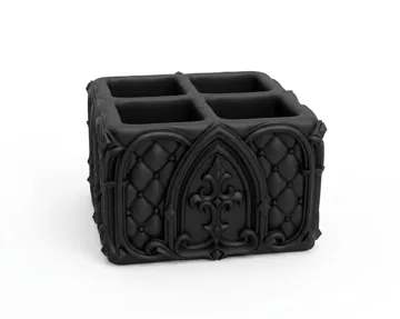 Organizador: Goth Cross Cathedral Makeup Brush Desk Organizer — vista de referencia 4