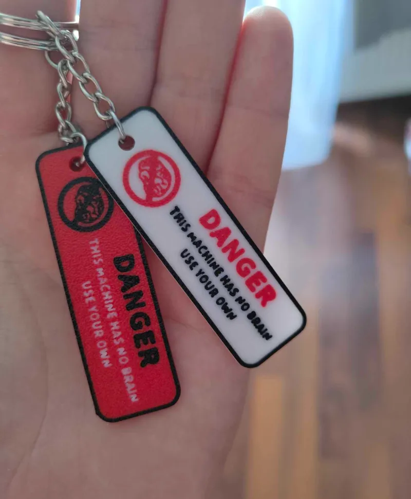 No Brain keychain and mini plate