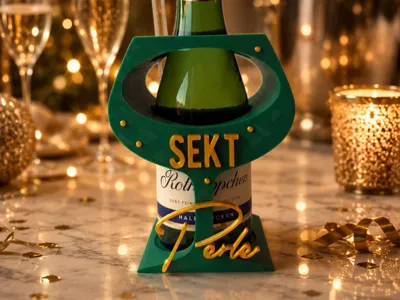 Gift Holder for Sparkling Wine Bottles