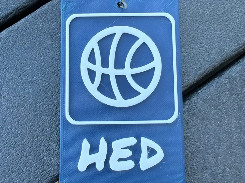 Customizable Basketball Sports Bag Tag