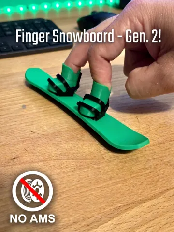 Accesorio para impresora 3D: Finger Snowboard - GEN 2! — vista de referencia 3