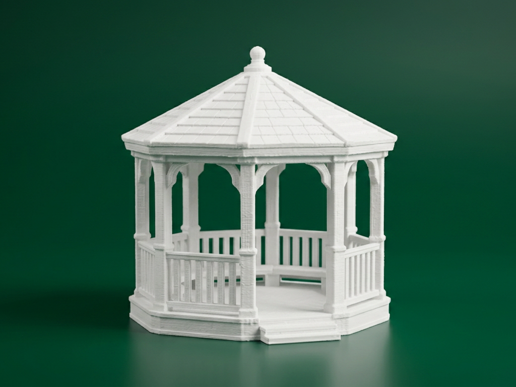 Garden Gazebo 3D Model – Decorative Pavilion