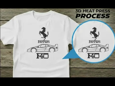T-shirt print Ferrari F40