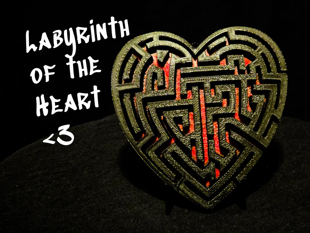 Labyrinth of the Heart - Free 3D Print Model - MakerWorld
