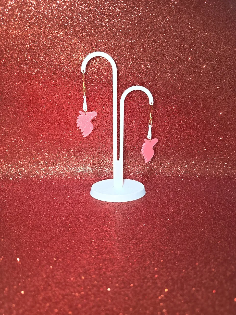 Unicorn earrings view 3