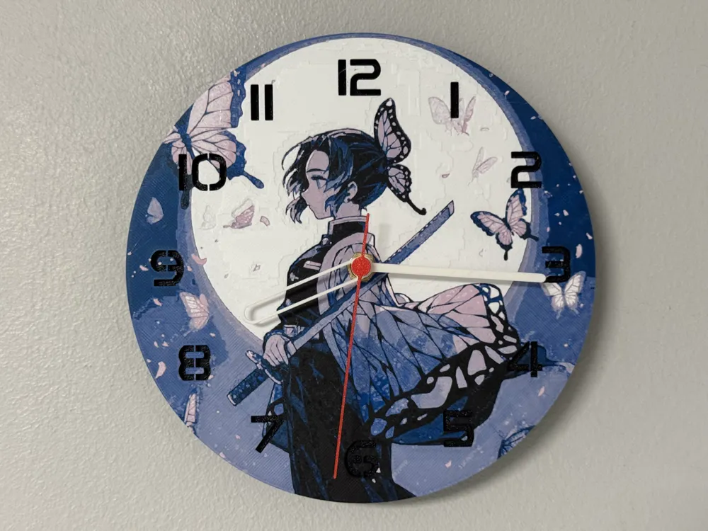Wall/Desk Clock Shinobu Kocho Demon Slayer by cP3D MakerWorld