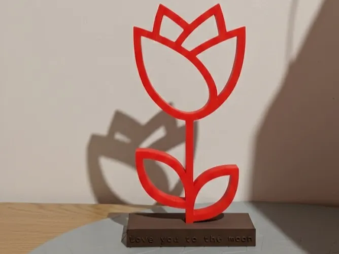 Valentiens flower Tulip with customizable plate