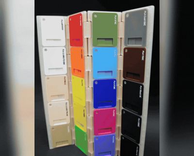 Folding Filament Swatch Holder - SUNLU Triple Green Card Storage