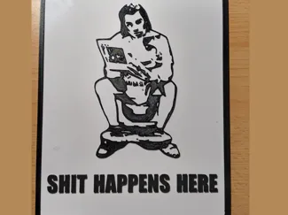Toilet Sign - Pulp Fiction (editable text)