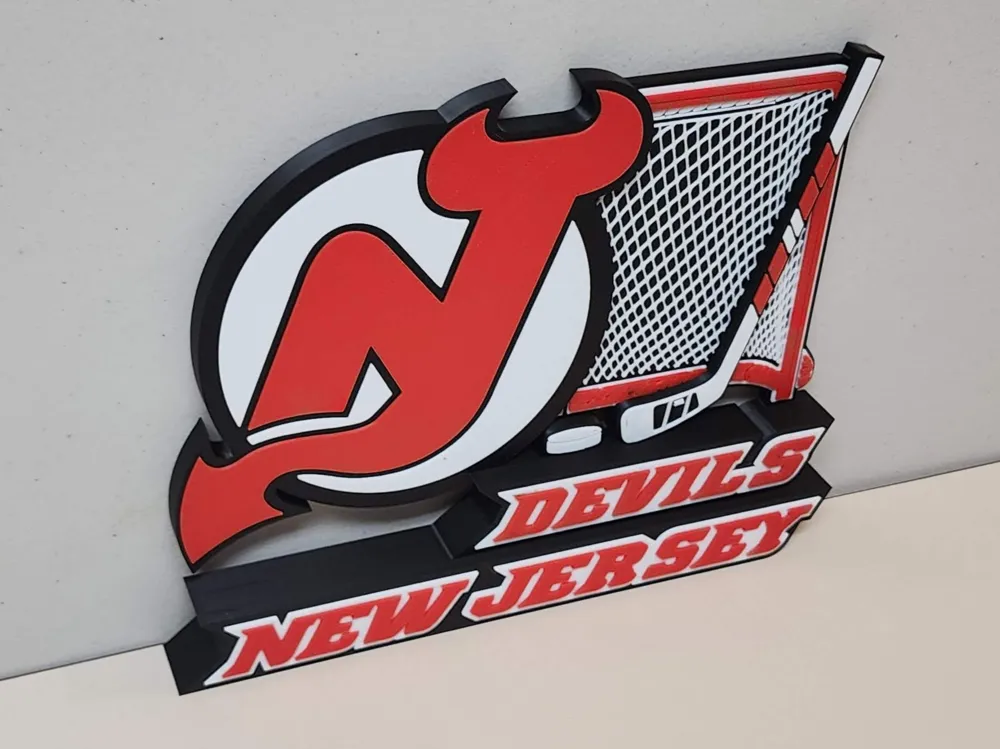 Devils Desk New Jersey Devils Hockey Wall or Desk Display - Free 3D Print Model ...