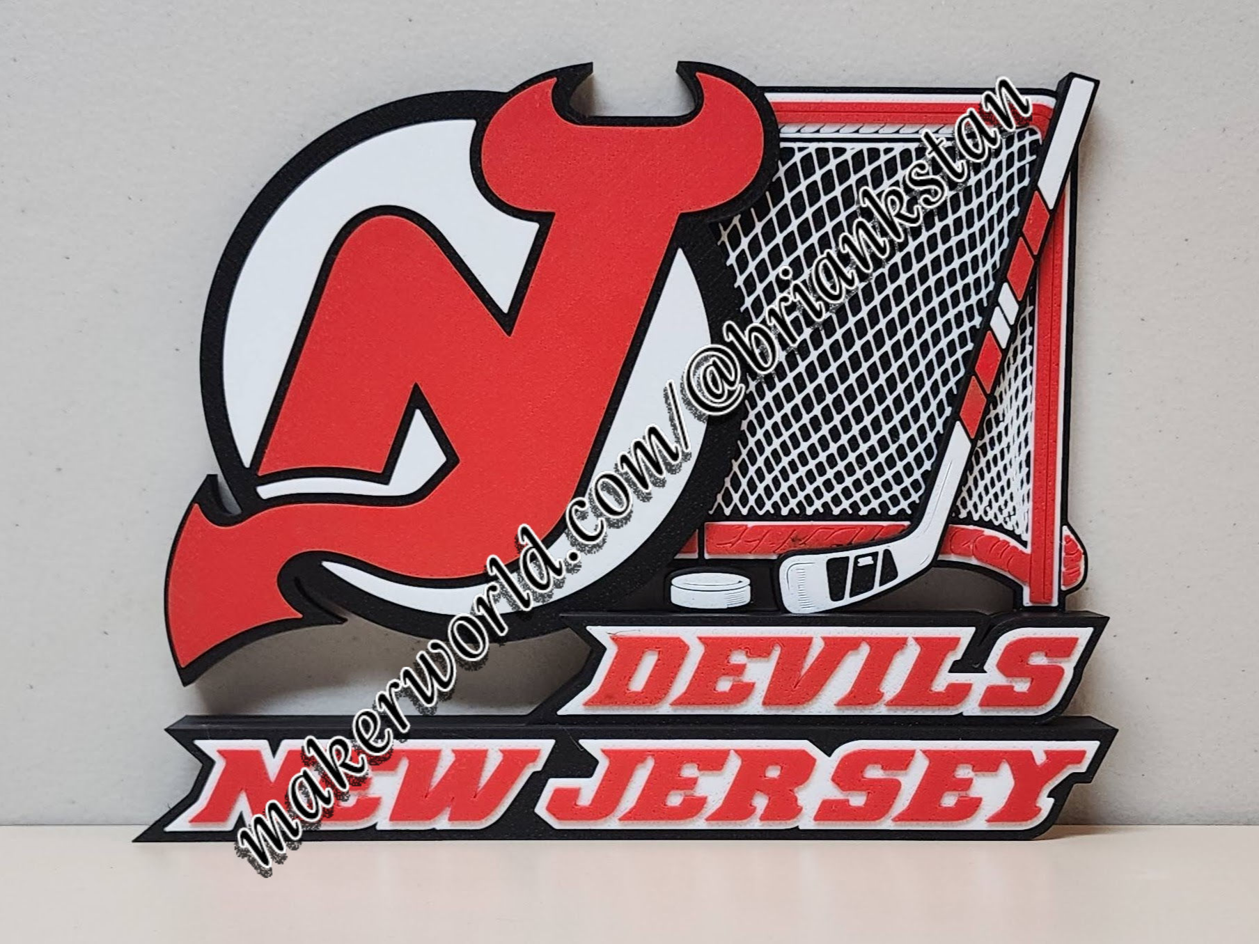 New Jersey Devils Hockey Wall or Desk Display