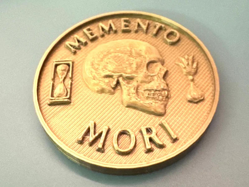 Memento Mori Coin - Embedded NFC Tag