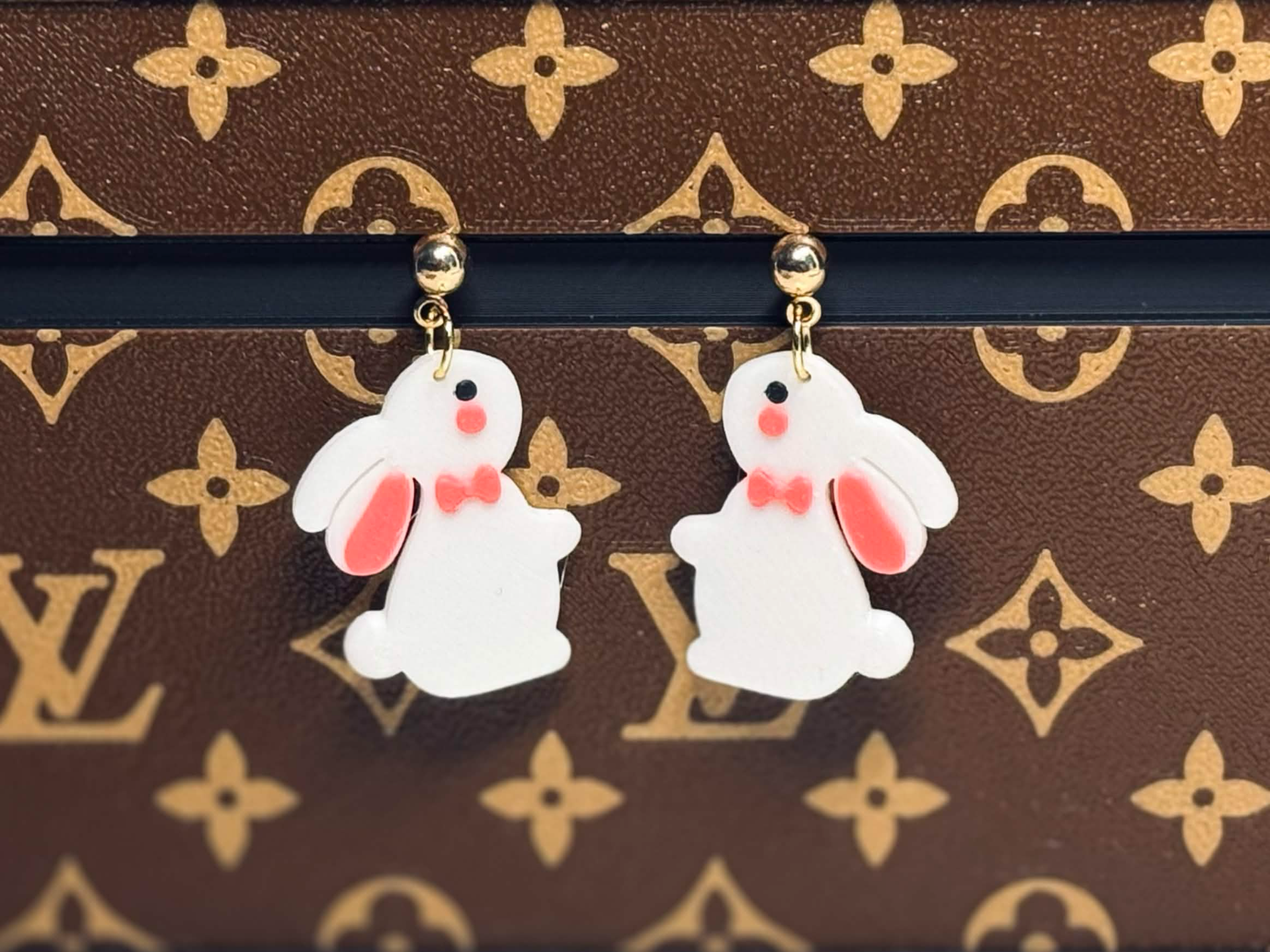 Bowtie Bunny earrings