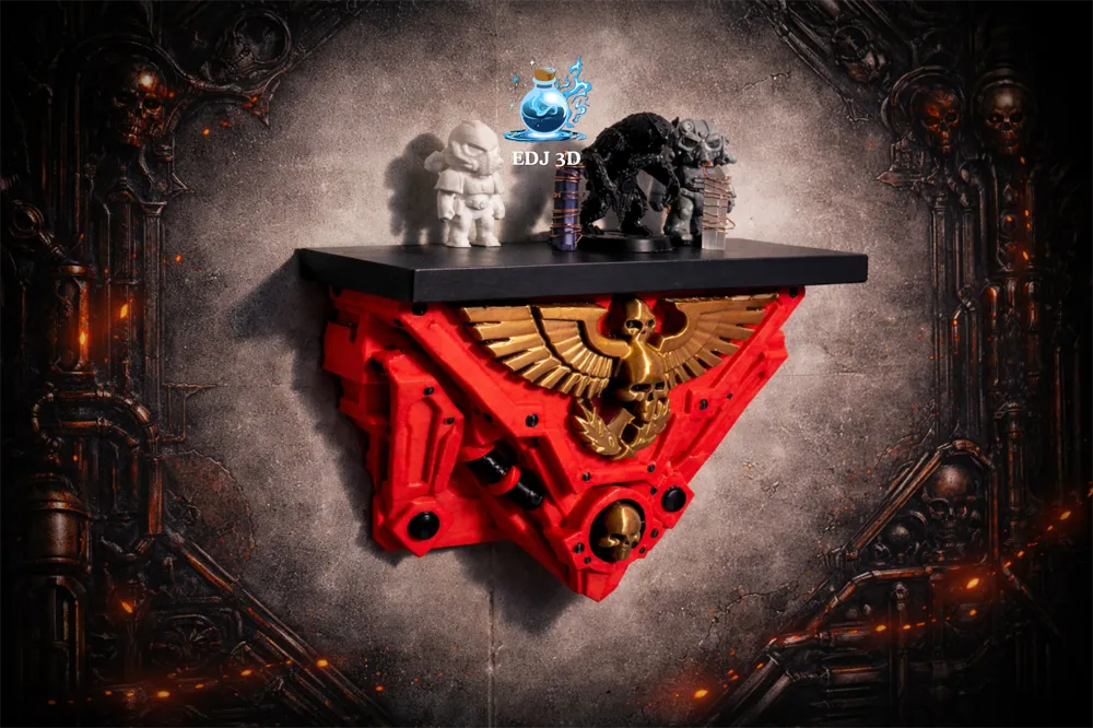 Grimdark Gothic Sci-Fi Wall Shelf Display TTRPG - Free 3D Print Model ...