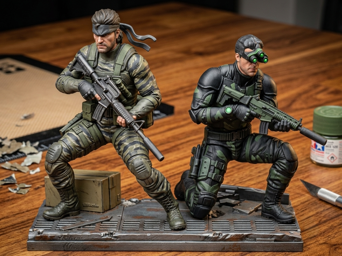 Solid Snake & Sam Fisher Tactical Diorama