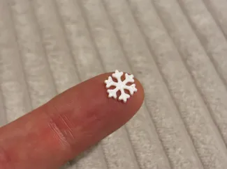 winzige Schneeflocke