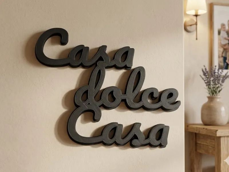 Wall Art - "Casa dolce Casa" (Scritta Elegante)