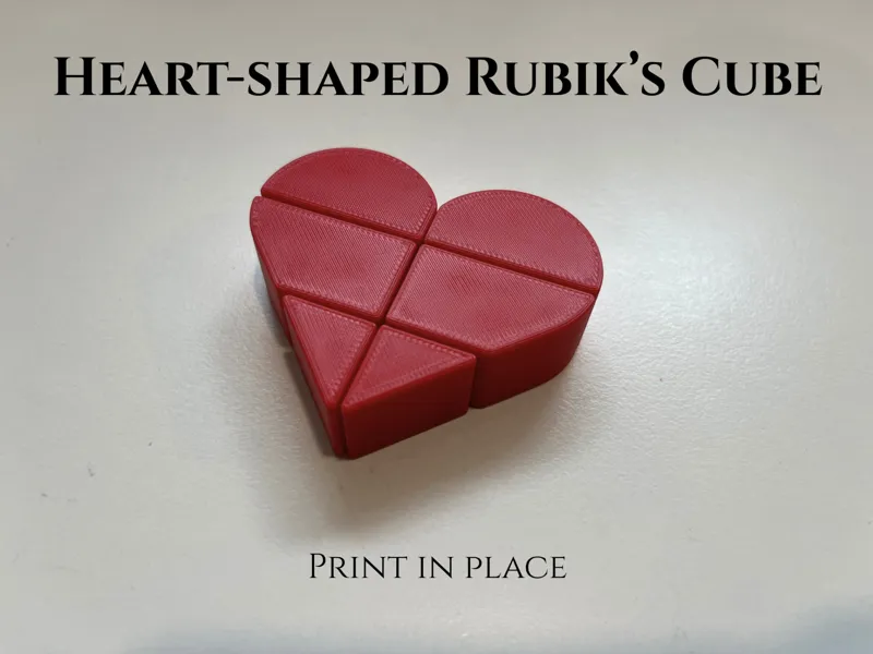 Heart-shaped Rubik's Cube - Print in place