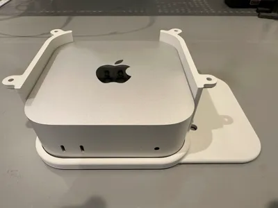Under-desk Mount w/Right Shelf for M4 Mac mini