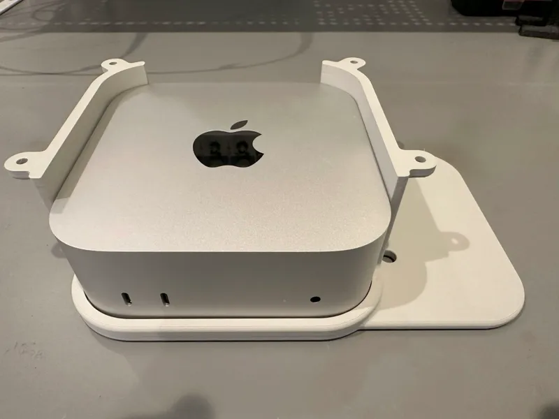 Under-desk Mount w/Right Shelf for M4 Mac mini