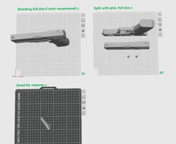 Modelo para impresión 3D: Smith & Wesson M&P 9 Static Prop Gun Weapon — vista de referencia 3