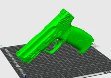 Modelo para impresión 3D: Smith & Wesson M&P 9 Static Prop Gun Weapon — vista de referencia 5