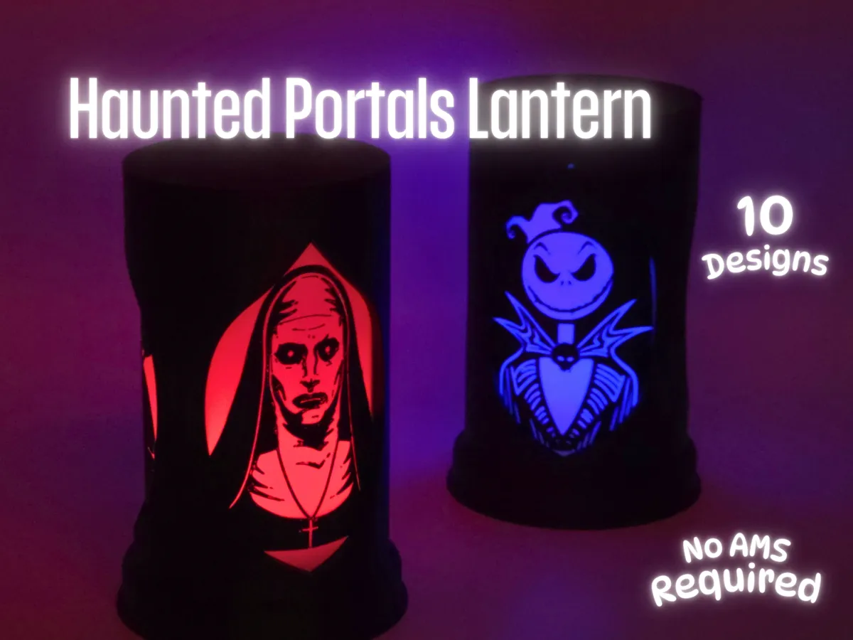 Haunted Portals Lantern by Kardes.Design MakerWorld: Download Free 3D Models - 3D model önizlemesi