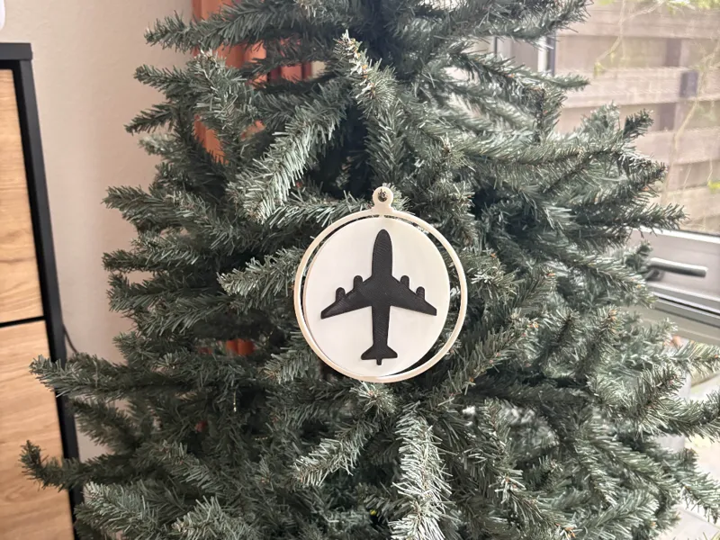 Airplane Christmas Ornament for Flight Enthusiasts
