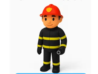 Firefighter figurine