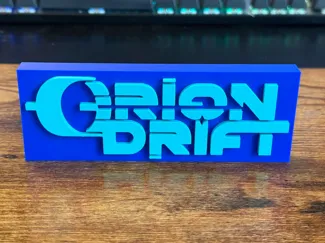 Orion Drift Desk Sign