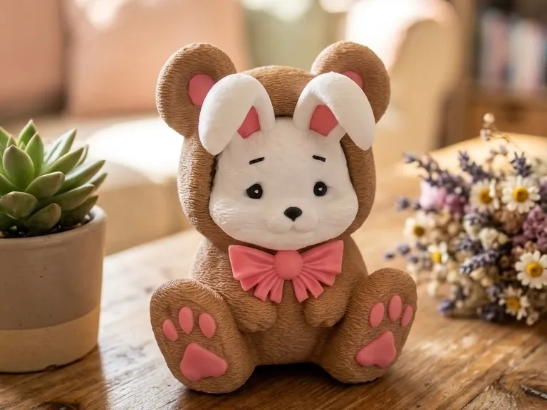 Hase im Bärenkostüm