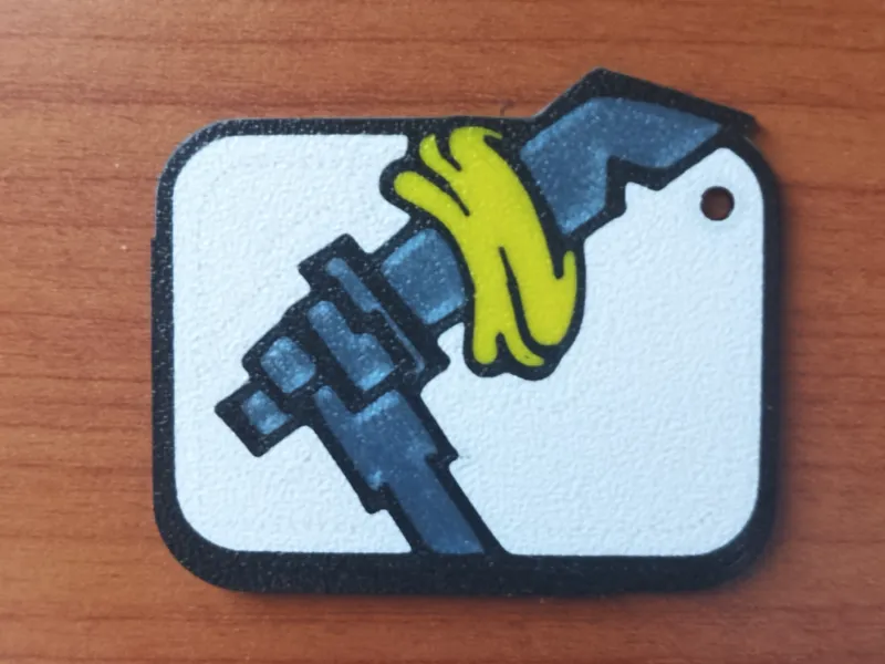 Clash Royale Mini Pekka's Sword Emote Keycahin