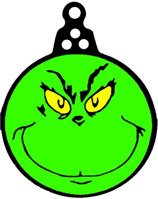 Grinch Smiling Ornament - 3 Color