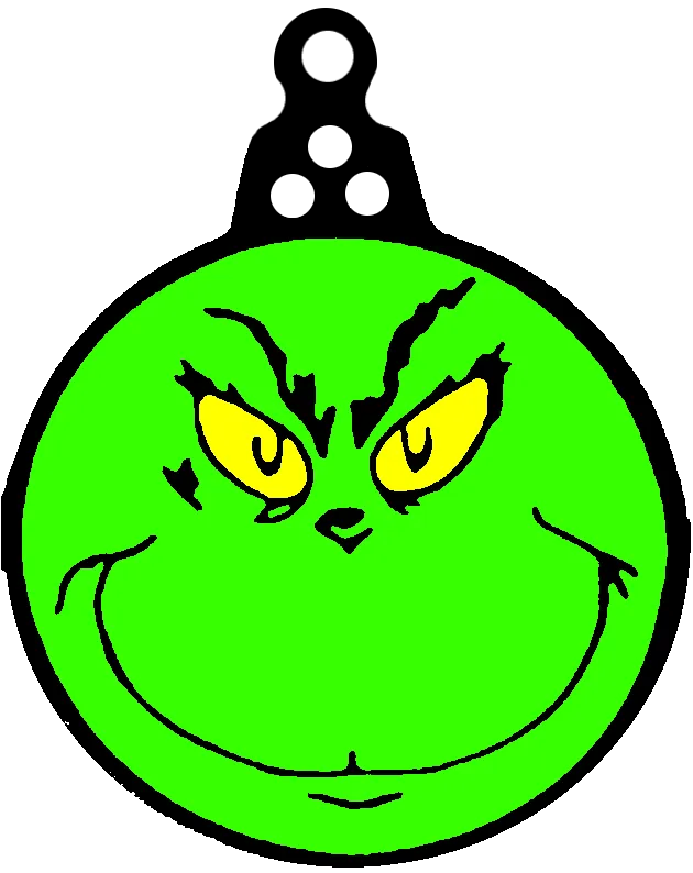 Grinch Smiling Ornament - 3 Color