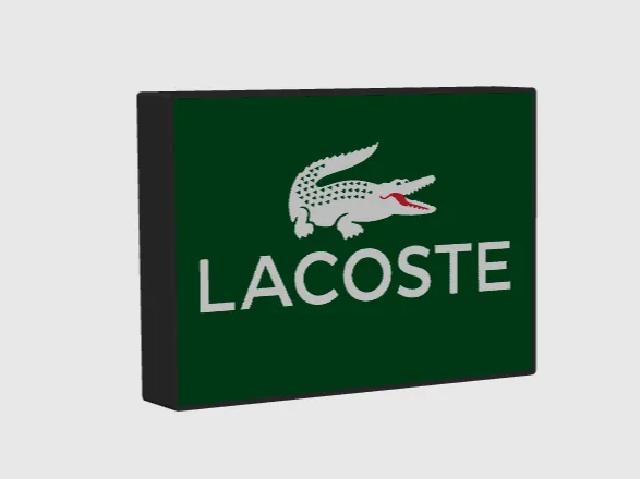 Lacoste Reklame Leuchtkasten Wandbild Logo