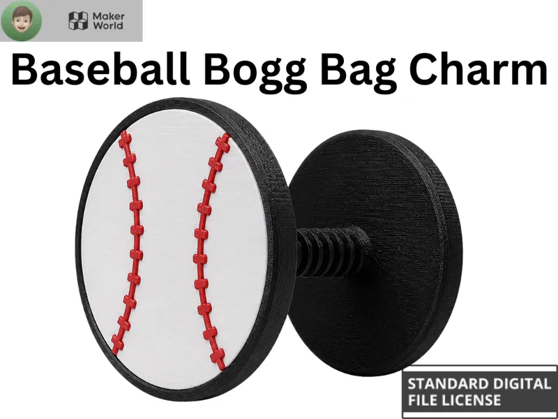 Baseball Bogg Bag Charm